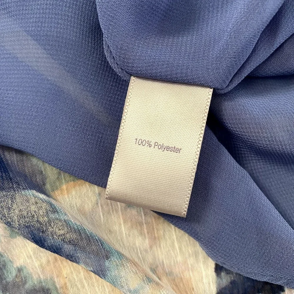 SOLD! Jennifer Lopez | Tie Dye Inspired Bell Long Sleeves Top | Blue | Med - Picture 5 of 11